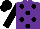 Silk - Purple, black dots, black sleeves and cap