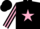 Silk - Black, teal & pink sashes, teal & pink star stripe on sleeves