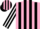 Silk - PINK and BLACK stripes, BLACK and WHITE striped sleeves