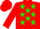 Silk - Red, green stars, red cap