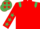 Silk - Red, Emerald Green epaulets, Red sleeves, Emerald Green stars