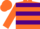 Silk - Orange and Purple hoops, orange cap