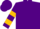 Silk - Purple, gold knight and shield, gold bars on sleeves