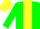 Silk - Green Body, Yellow Stripe, Green Arms, Yellow Cap, Green Hoops