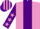 Silk - Mauve, purple stripe, purple sleeves, mauve stars, striped cap