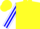 Silk - Yellow, white bordered blue panel on body and stripe on slvs