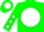 Silk - Green, green 'js' on white ball, white stars on sleeves