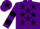 Silk - Purple, black stars, hooped sleeves, black star on cap