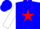 Silk - Blue, red 'jef', red star stripe white sleeves, blue cap