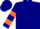 Silk - Navy blue, orange b/a & emblem, orange bars on sleeves