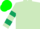 Silk - Light green, dark green shamrock and bars on sleeves, green cap