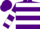 Silk - Purple, white 'g' and hoops, white bars on sleeves