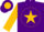 Silk - Purple, gold 'gc' on purple star, gold ball, purple hoops on gold sleeves