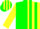 Silk - Green and yellow halves, green stripes on yellow slvs