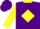 Silk - Purple, yellow collar and diamond on yellow sleeves