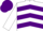 Silk - White, purple chevrons, white sleeves, purple cap
