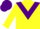 Silk - Yellow body, purple chevron, yellow arms, purple cap