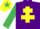 Silk - Purple, Yellow Cross of Lorraine, Emerald Green sleeves, Yellow cap, Emerald Green star