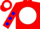 Silk - Red, red 'c' on white ball, blue dots on sleeves