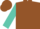 Silk - Brown, turquoise 'h', turquoise slvs