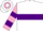 Silk - White, pink g, purple v hoop, pink & purple bars on sleeves