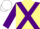 Silk - Primrose, Purple cross belts and sleeves, White cap