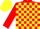 Silk - Red and Yellow check, Red sleeves, Yellow cap
