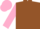 Silk - Brown, pink 'x', brown chevrons on pink sleeves, pink cap