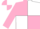 Silk - Pink and white (quartered), pink sleeves