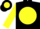 Silk - Black, black 'sea' in yellow ball, black bars on yellow sleeves