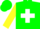Silk - Green, white cross, yellow sleeves