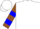 Silk - White, brown 'h', blue 'b', blue bars on sleeves