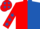 Silk - Red and Royal Blue (halved), Red sleeves, Royal Blue stars and stars on cap