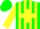 Silk - Green, yellow maltese cross, yellow stripes on sleeves, green cap
