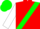 Silk - Red, green sash, white sleeves, green cap