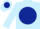 Silk - Light blue, light blue 'b' on dark blue ball