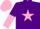 Silk - Purple, Pink star, halved sleeves, Pink cap