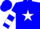 Silk - Blue, white 'dk' in star &amp; bars on slvs