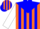 Silk - Orange, blue yoke, blue stripes on white sleeves