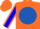Silk - Orange, royal blue ball, orange 'ab', blue sleeves, orange seams, orange cap