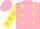 Silk - Pink, yellow spots, yellow sleeves, pink spots