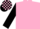 Silk - Pink, black sleeves, black and pink check cap