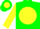 Silk - Green, green key in yellow ball, green hoops on yellow sleeves