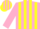 Silk - Pink and yellow stripes, pink sleeves