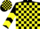 Silk - Black and Yellow check, chevrons on sleeves