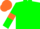 Silk - Green body, orange belt, green arms, orange armlets, orange cap