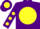 Silk - Purple, purple 'map iii racing' on yellow ball, yellow dots on sleeves