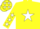 Silk - Yellow, White star, Yellow sleeves, White stars and stars on cap