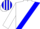 Silk - white, blue sash, white sleeves, white and blue striped cap