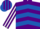 Silk - Purple, royal blue chevrons, blue sleeves, white stripes